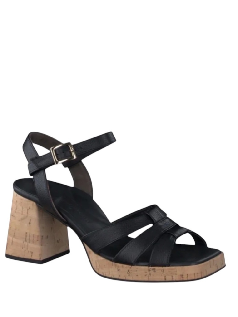 Paul Green Tina Sandal Black Leather Size 9 (UK 6.5) NEW